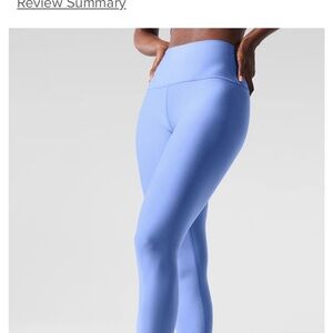 Alo Yoga Crystal Blue Airlift 7/8 High Waist Leggings Sculpt Fit Women L